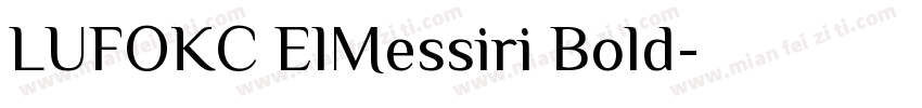 LUFOKC ElMessiri Bold字体转换